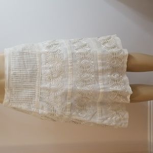 INC International Concept Linen Embroided,Lined,Skirt